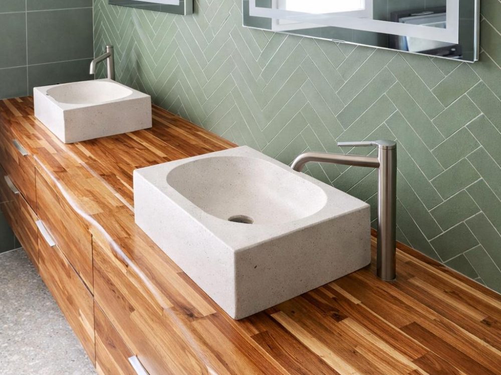 Vasque de salle de bain en pierre de Moleanos